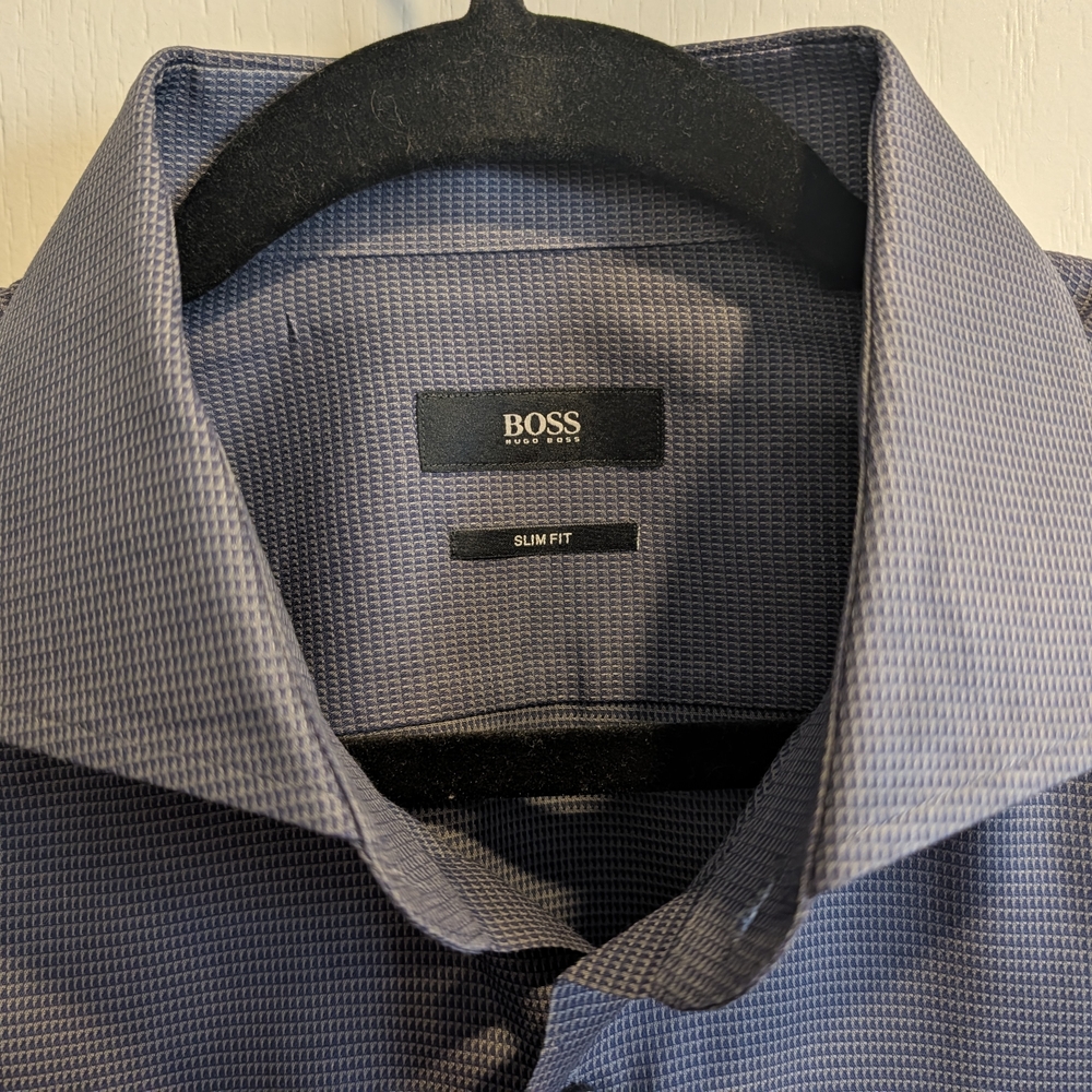 Hugo Boss Men's Slim Fit Dress Shirt - Charcoal